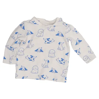 Long sleeve T-shirt (Beige, Blue) from Lindex Baby Cotton, Elastane