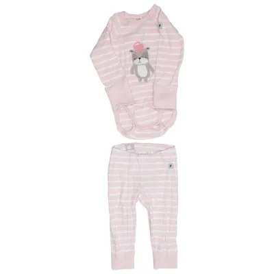 Set (Pink, White) from Polarn O. Pyret Organic cotton