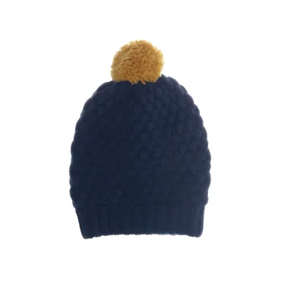 Bonnet à pompon (Bleu, Jaune) de Kioki Acrylique, Laine d'alpaga, Coton