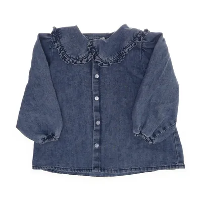 Denim blouse (Blauw) van H&M Katoen, Polyester