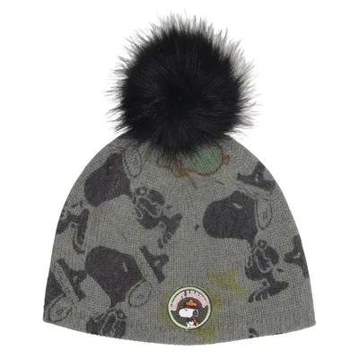 Pompon muts (Groen, Meerkleurig) van CODELLO x PEANUTS Polyamide, Viscose, Wol