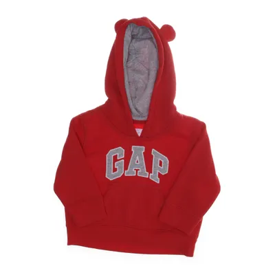 Huvtröja (Röd, Grå) från Gap Bomull, Återvunnen polyester