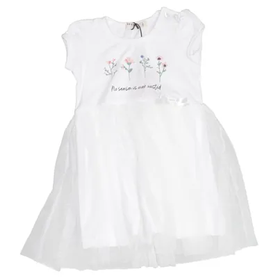 Jurk (Wit) van Breeze Girls Katoen, Elastaan