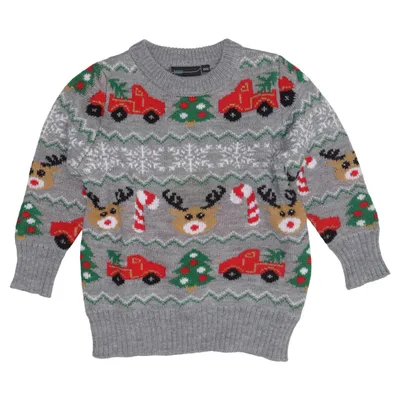 Pull de Noël (Gris, Multicolore) de Bluewear Acrylique
