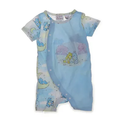 Sparkdräkt (Blå, Gul, Vit) från Care Bears Bomull, Elastan, Polyester