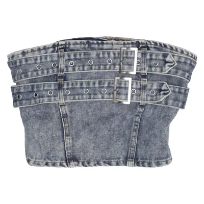 Tube top (Blue) from Fashion Nova Cotton