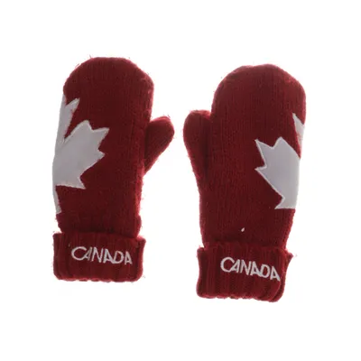 Mittens (Red, White) from Canada Acrylic, Polyester