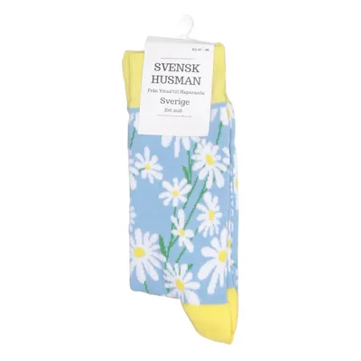 Chaussettes (Bleu, Jaune, Blanc) de Svensk Husman Coton, Élasthane, Polyamide