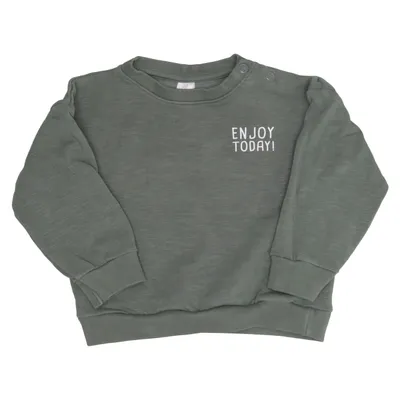 Sweatshirt (Grøn) fra Topomini Elastan, Økologisk bomuld