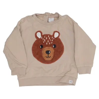 Sweatshirt (Beige, Brown) from Lindex Baby Cotton, Elastane
