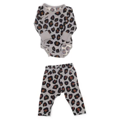 Set (Beige, Brun, Svart) från Lindex Baby Bomull, Elastan