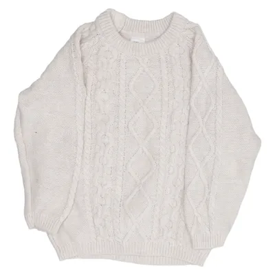 Sweater (White) from H&M Cotton, Polyamide, Wool