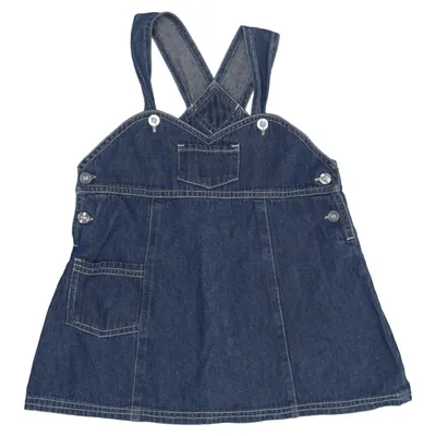 Dungaree dress (Blue) from Fixoni Cotton