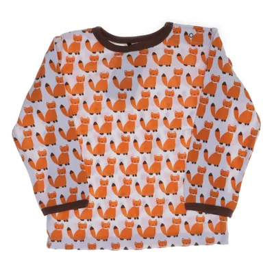 LÄngÀrmad t-shirt (Vit, Orange) frÄn Sture & Lisa Bomull