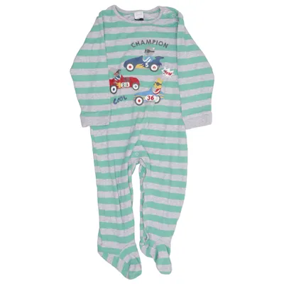 Barboteuse (Vert, Gris) de Smile Coton