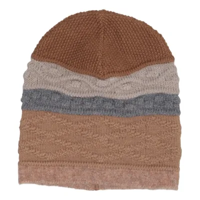 Beanie (Brown, Gray, Beige) from Sol Alpaca Mohair, Polyamide