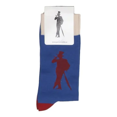 Chaussettes (Bleu, Beige, Rouge) de Alan Socks Coton, Élasthane, Polyamide