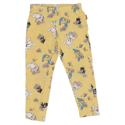 Leggings (Yellow, Multicolored) from Bamse by Lindex Cotton, Elastane