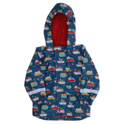 Rain jacket (Blue, Multicolored) from Frugi Polyurethane, Recycled polyester