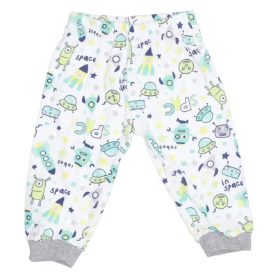 Pyjama broek (Wit, Groen, Blauw) van Jasmine Katoen