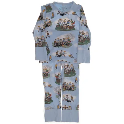 Pajamas (Blue, Multicolored) from Polarn O. Pyret Organic cotton, Elastane