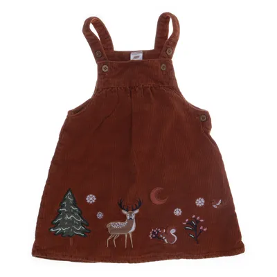 Hängselklänning (Brun, Grön) från Pusblu Bomull