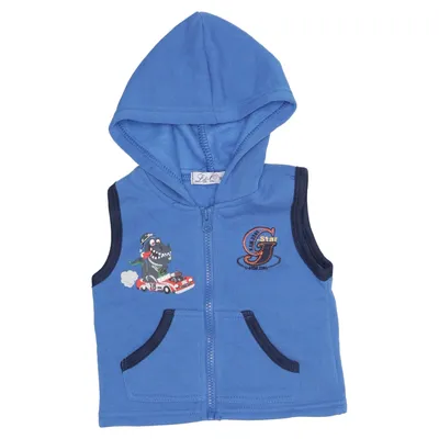 Kurzärmeliger Hoodie (Blau) von L&Q Polyester