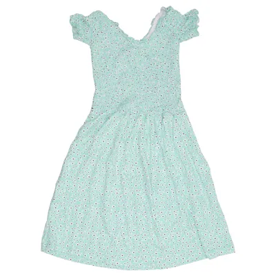 Robe (Vert, Blanc) de Uniq Mini Élasthane, Viscose