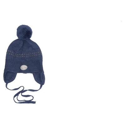 Bonnet à pompon (Bleu) de Lillelam Laine de mouton