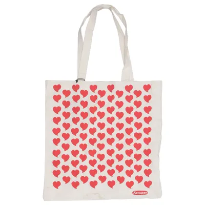 Canvas tas (Beige, Rood) van Semper