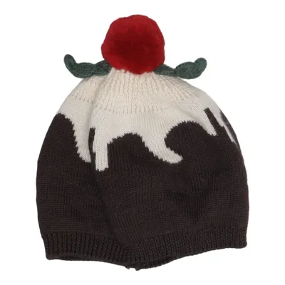 Bonnet à pompon (Marron, Blanc, Multicolore) de Konges Sløjd Laine de mouton