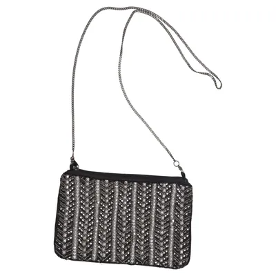 Clutch bag (Black, Silver) from Atmosphere Cotton, Polyester, Polyurethane
