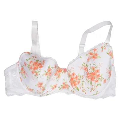 Bra (White, Orange) from XLNT by KappAhl Elastane, Polyamide