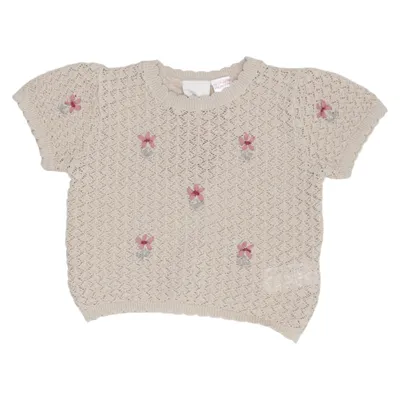 Top (Beige) van Zara Katoen, Polyester
