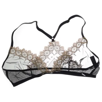 Bralette (Zwart, Geel) van Ella M Lindex Elastaan, Polyamide