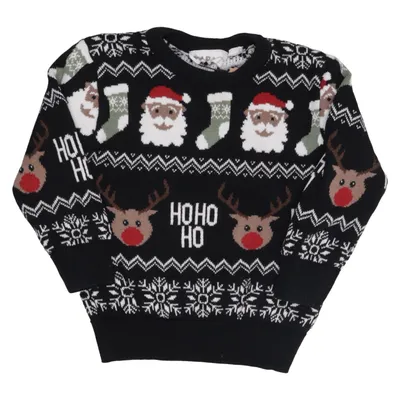 Julesweater (Sort, Flerfarvet) fra D.M.D by Denim Day Bomuld