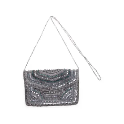 Aftonväska (Silverfärgad) från Accessorize Metallfiber, Polyester