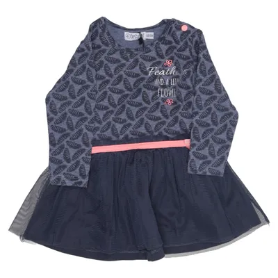 Dress (Blue, Gray) from Dirkje Cotton, Polyester