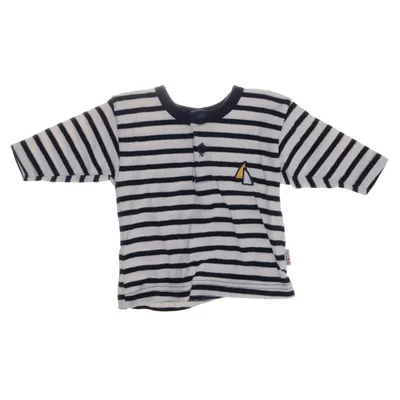 Langærmet t-shirt (Hvid, Sort) fra Joha Bomuld