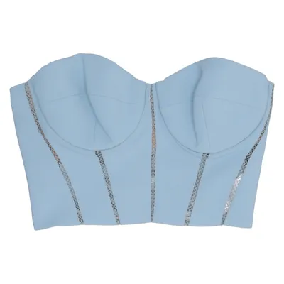 Bustier (Bleu) de Elisabetta Franchi Élasthane, Polyester
