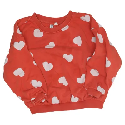 Sweatshirt (Red, White) from Rikiki Cotton, Polyester