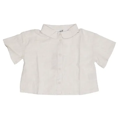 Kortærmet skjorte (Beige) fra H&M Bomuld, Linned
