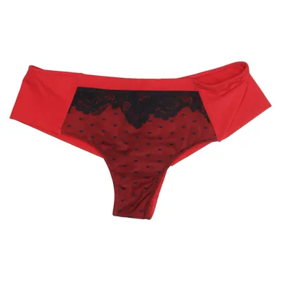 Slip (Rot, Schwarz) von Hunkemöller Baumwolle, Elasthan, Polyamid