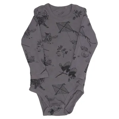 Body (Grå) fra Lindex Baby Bomuld, Elastan