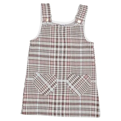 Dungaree dress (Beige, Brown, White) from Dopo Dopo Baby Cotton, Elastane, Polyester