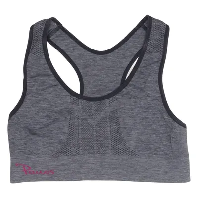 Sports bra (Gray) from Pauos Elastane, Polyamide, Polyester