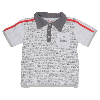Polo shirt (Gray, Red, White) from Lonsdale Cotton, Polyester