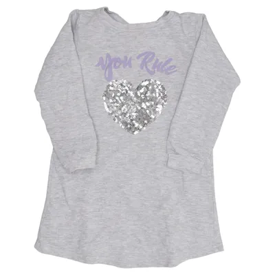 Robe (Gris) de Sweet Heart Coton, Polyester