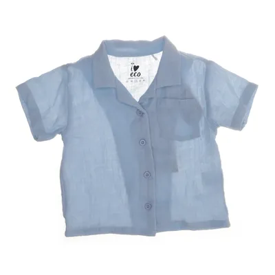 Kortärmad skjorta (Blå) från ICA Ekologisk bomull