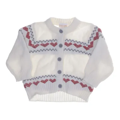 Cardigan (White, Multicolored) from Baby by Lindex Acrylic, Cotton
